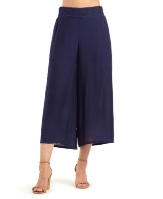 Women's Textured Wide-Leg Low-Rise Pants