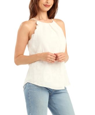 Women's Patchwork Embroidery Halter Neck Top