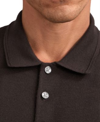 Men's Merino Wool Long-Sleeve Polo Shirt