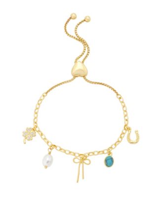 Cubic Zirconia Western Charm Bolo Bracelet