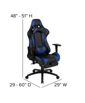 Z300 Gaming Racing Office Ergonomic Pc Chair With Reclining Back And Footrest