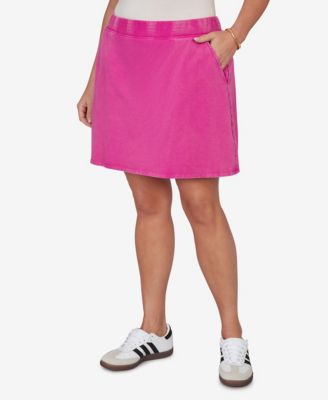 Plus Size French Terry Pull-On Skort