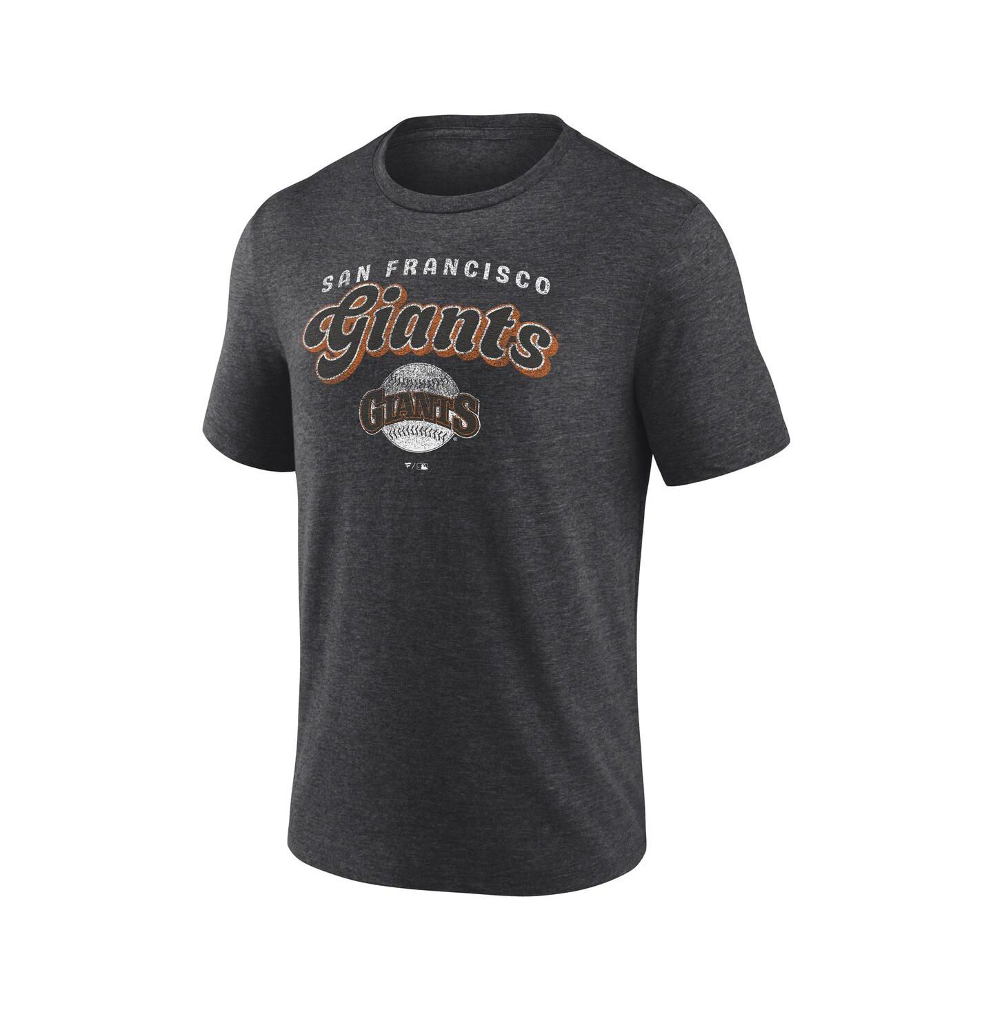 Мужская футболка Fanatics Mto Label Charcoal San Francisco Giants Wonderment Tri-Blend — фото 2
