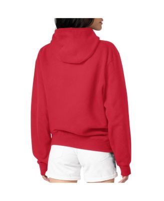 Women's Red Philadelphia Phillies Heart Fleece Pullover Hoodie