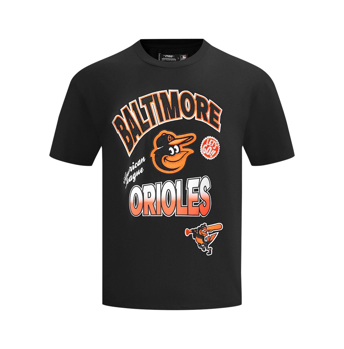 Мужская футболка Pro Standard Black Baltimore Orioles Turn It Up Dropped Shoulder — фото 4