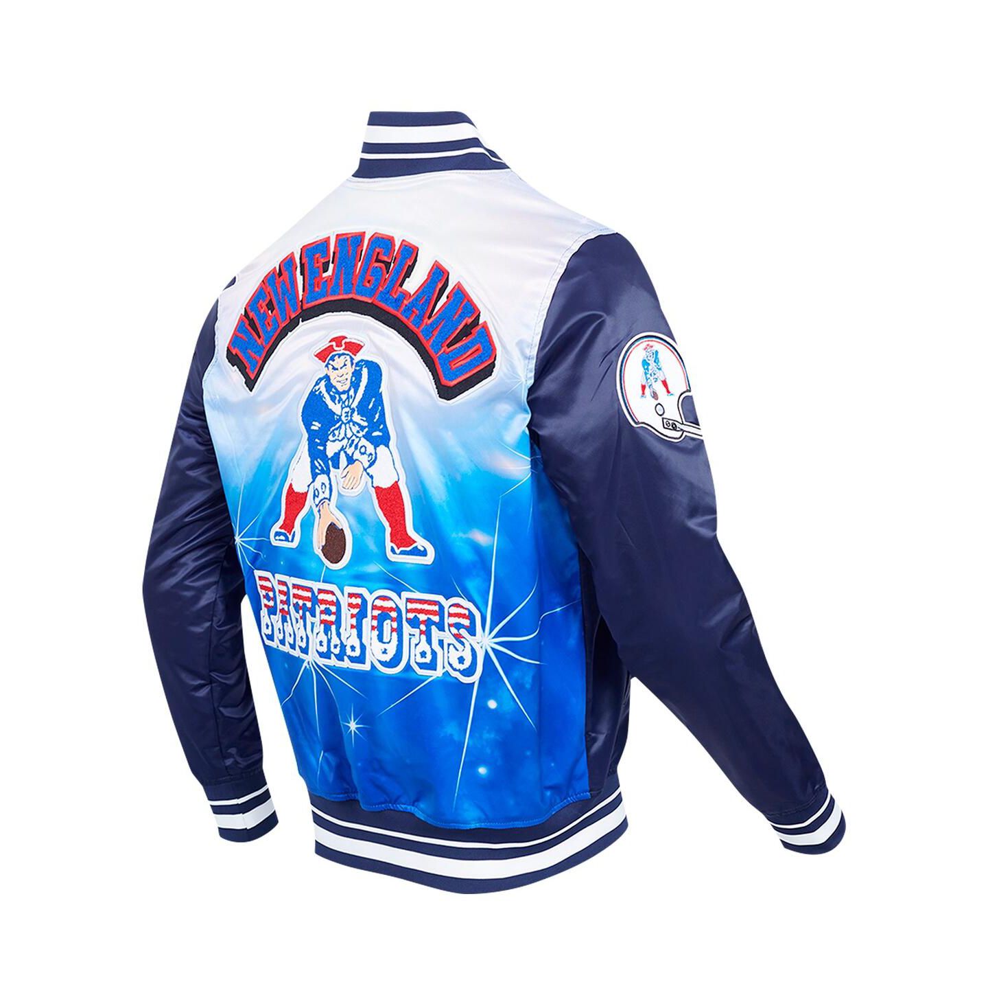 Мужская куртка Pro Standard Navy New England Patriots Sublimated Satin Full-Snap — фото 3