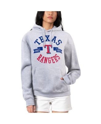 Women's Heather Gray Texas Rangers City Graphic Pullover Hoodie