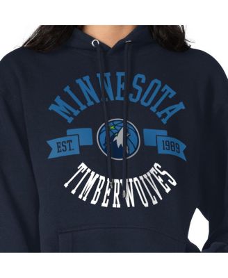 Women's Navy Minnesota Timberwolves City Pullover Hoodie