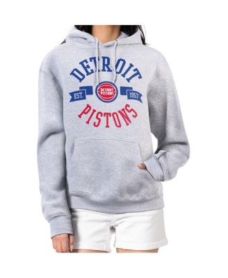 Women's Heather Gray Detroit Pistons City Pullover Hoodie