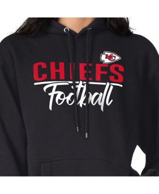 Women's Black Kansas City Chiefs Graphic Fleece Pullover Hoodie