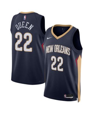 Men's and Women's Derik Queen Navy New Orleans Pelicans Swingman Icon Edition Jersey
