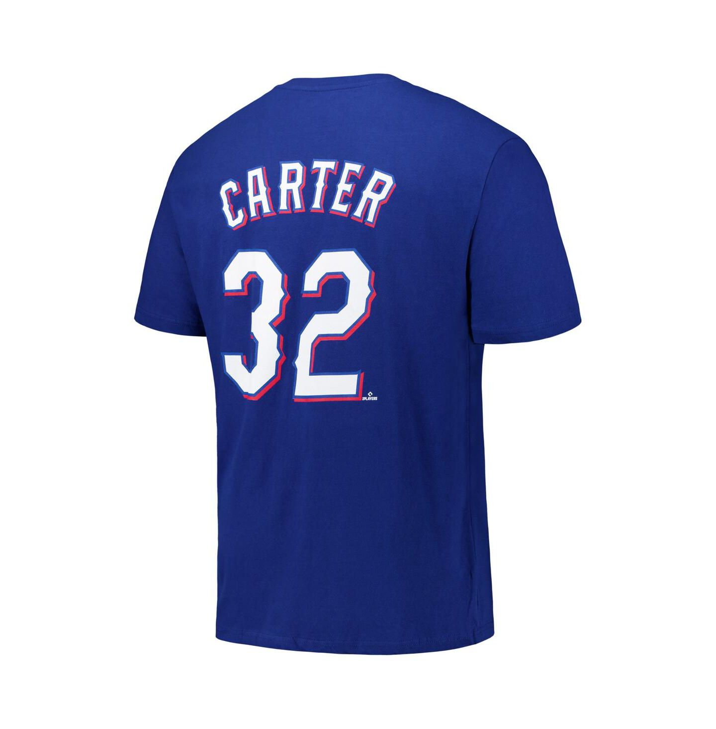 Мужская футболка Fanatics Evan Carter Royal Texas Rangers Big & Tall Name & Number — фото 3