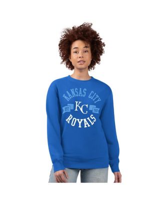 Women's Royal Kansas City Royals Team Logo Fleece Pullover Sweatshirt
