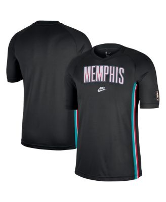 Men's Black Memphis Grizzlies Classic Edition Hardwood Classics Authentic Game Shooting Dri-FIT Raglan T-Shirt