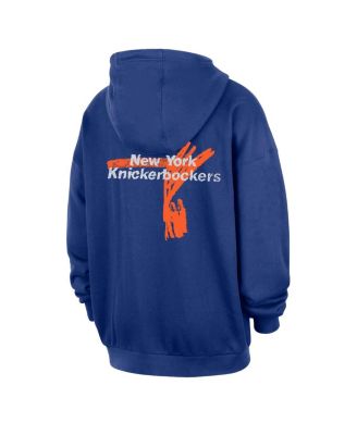 Men's Blue New York Knicks Courtside Club Premium Hoodie
