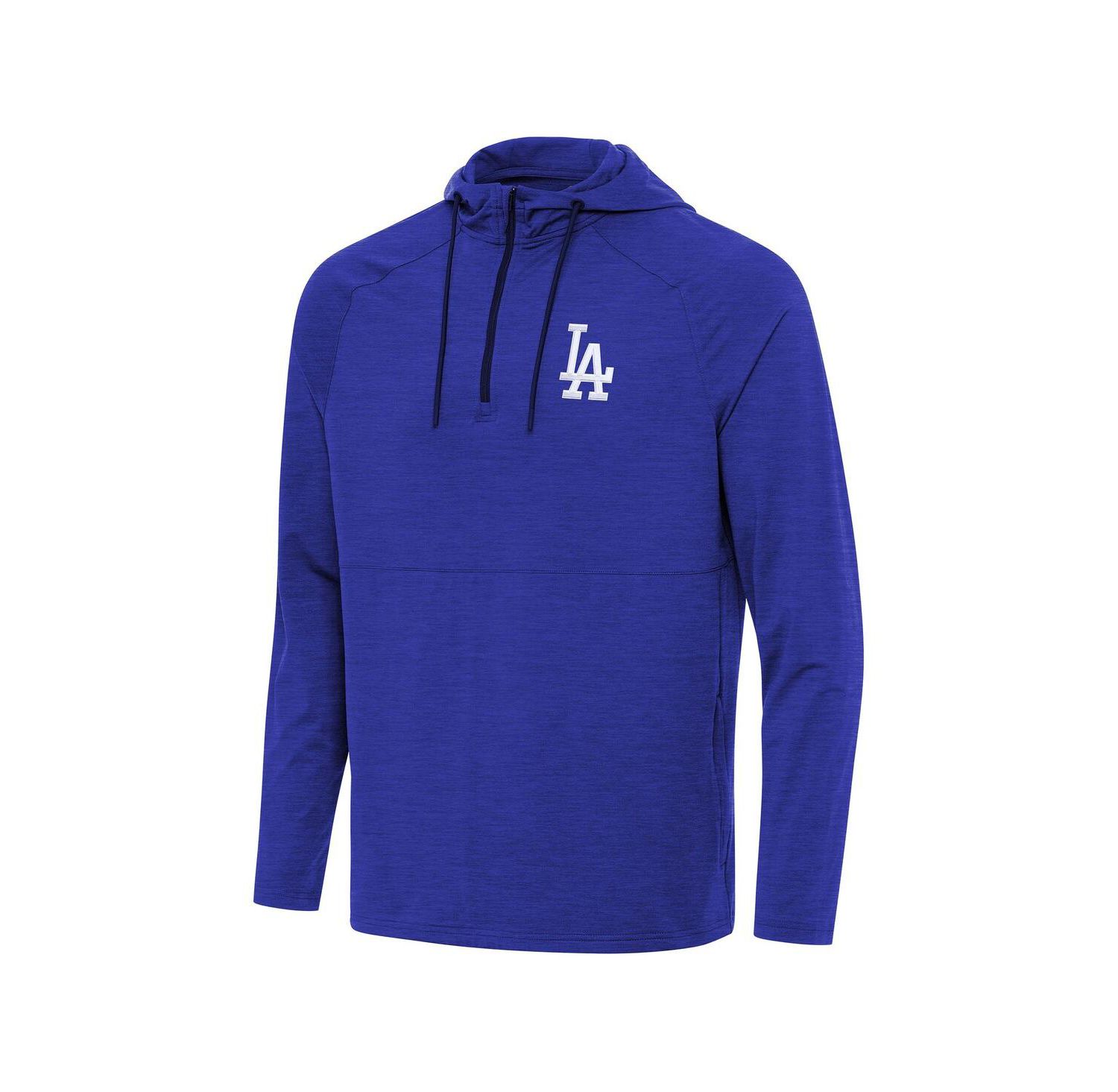 Men's Heather Royal Los Angeles Dodgers Spikes Quarter-Zip Pullover Hoodie