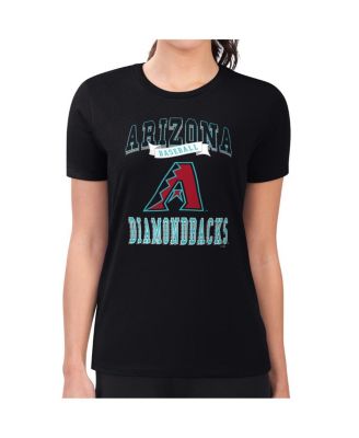 Women's Black Arizona Diamondbacks Super-Slim Fit Lightweight Team Logo Graphic T-Shirt