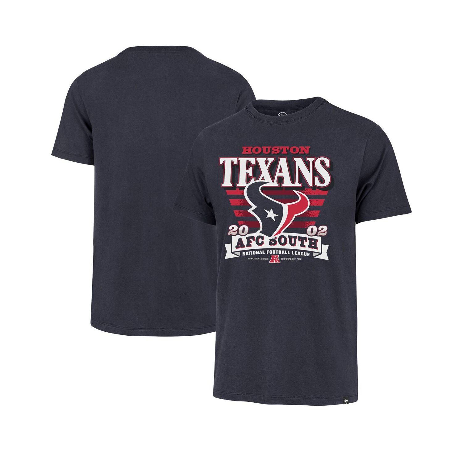 Men's Navy Houston Texans Stripe Splash Franklin T-Shirt