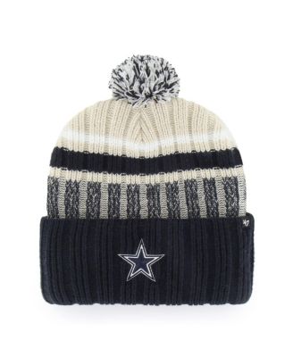 Men's Navy Dallas Cowboys Long Range Cuffed Knit Hat with Pom
