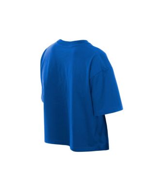 Women's Royal Chicago Cubs Boxy Foil Logo T-Shirt