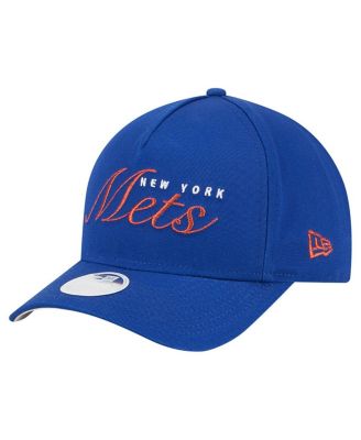 Women's Royal New York Mets Metallic A-Frame 9FORTY Adjustable Hat