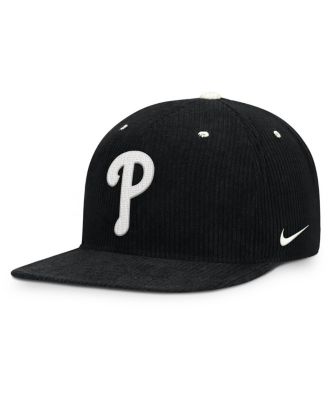 Men's Black Philadelphia Phillies Pro Corduroy Structured Snapback Hat
