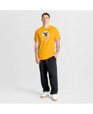 Men's Gold West Virginia Mountaineers Basketball Icon Legend Dri-FIT T-Shirt