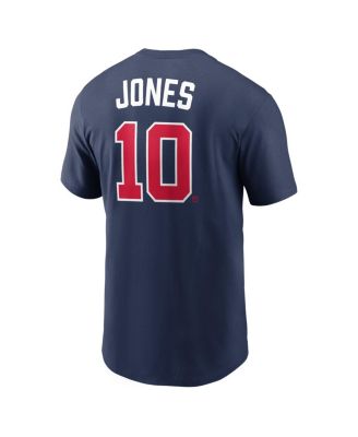 Men's Chipper Jones Navy Atlanta Braves Cooperstown Collection Name & Number T-Shirt