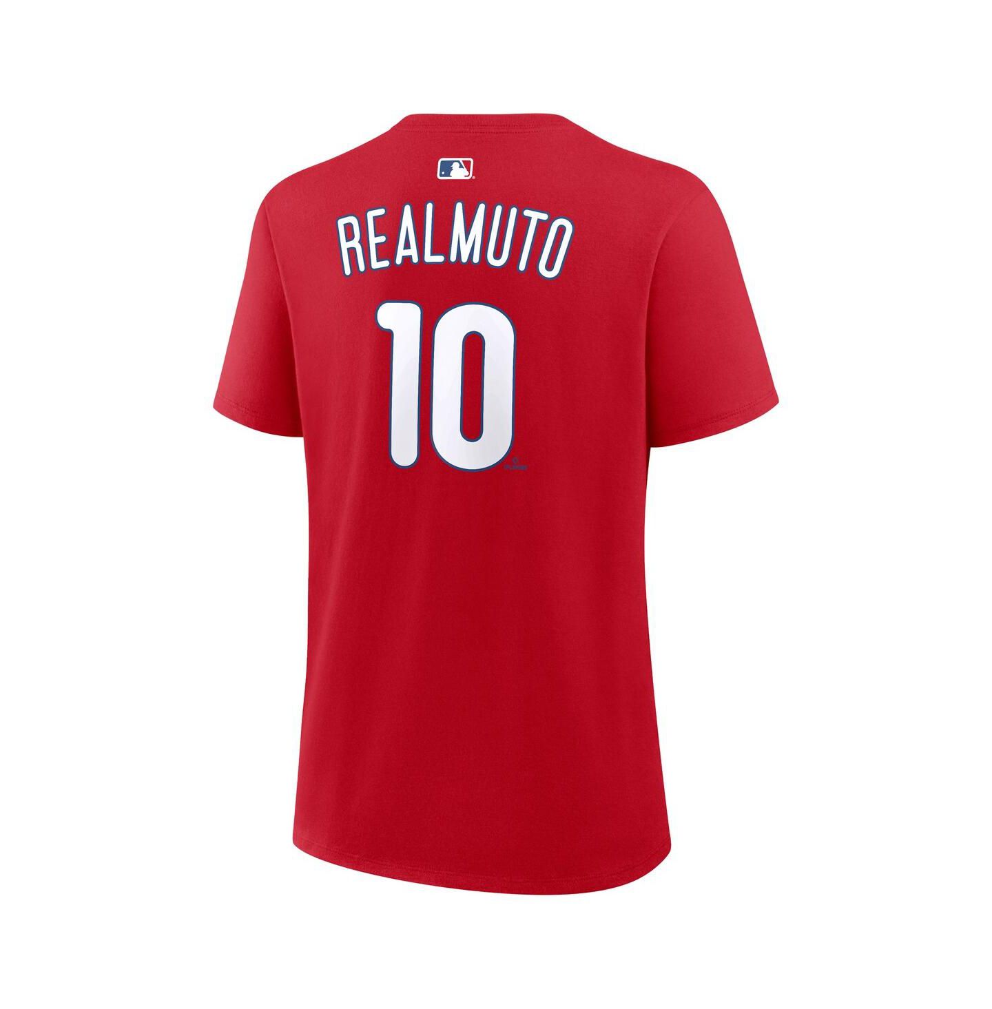 Женская футболка Nike J.T. Realmuto Red Philadelphia Phillies Name & Number — фото 3