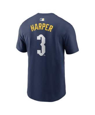 Men's Bryce Harper Navy Philadelphia Phillies City Connect Name & Number T-Shirt
