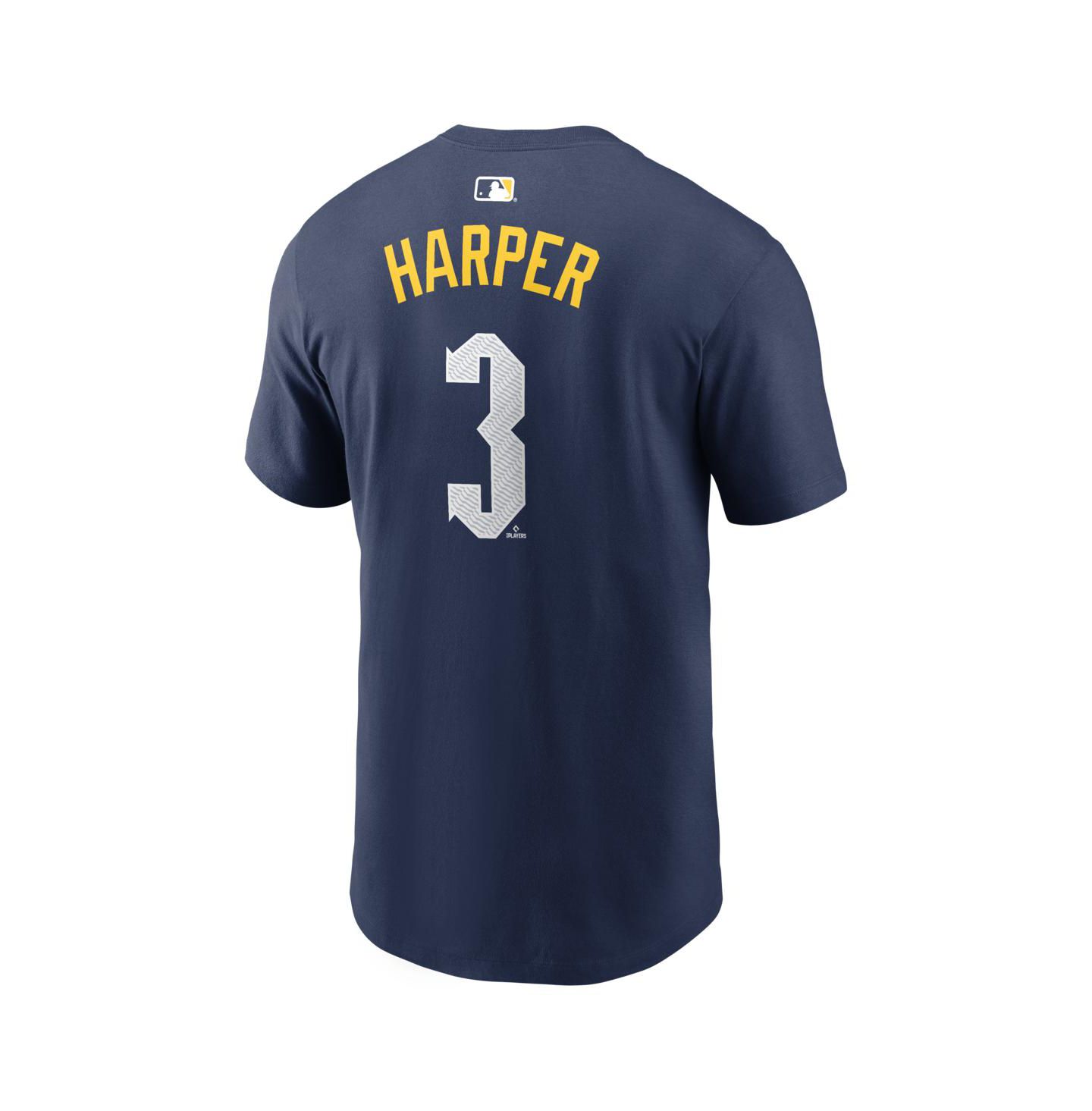 Мужская футболка Nike Bryce Harper Navy Philadelphia Phillies City Connect Name & Number — фото 3