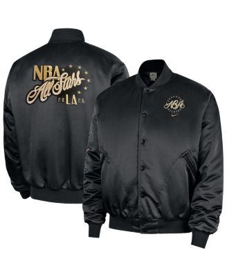 Men's Black 2026 NBA All-Star Game Satin Full-Snap Jacket