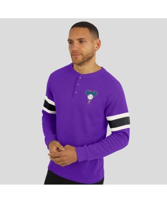 Darius Rucker Collection By Men's Purple Arizona Diamondbacks Waffle-Knit Raglan Long Sleeve Henley T-Shirt