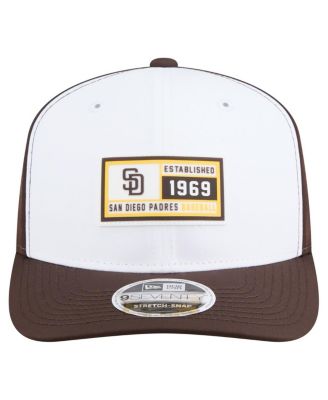 Men's White/Brown San Diego Padres Established Patch 9SEVENTY Adjustable Hat