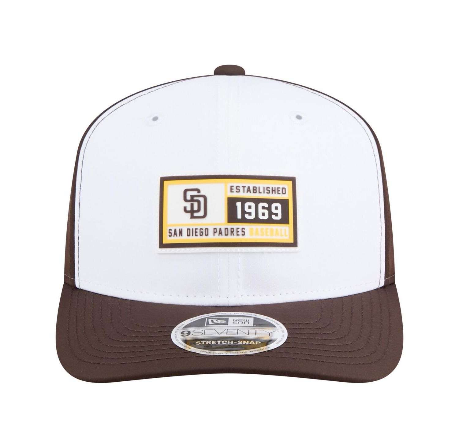 Men's White/Brown San Diego Padres Established Patch 9SEVENTY Adjustable Hat