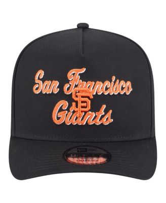 Men's Black San Francisco Giants Chainstitch 9FIFTY A-Frame Snapback Hat