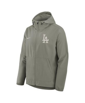 Men's Gray Los Angeles Dodgers Unlimited Packable Full-Zip Hooded Jacket