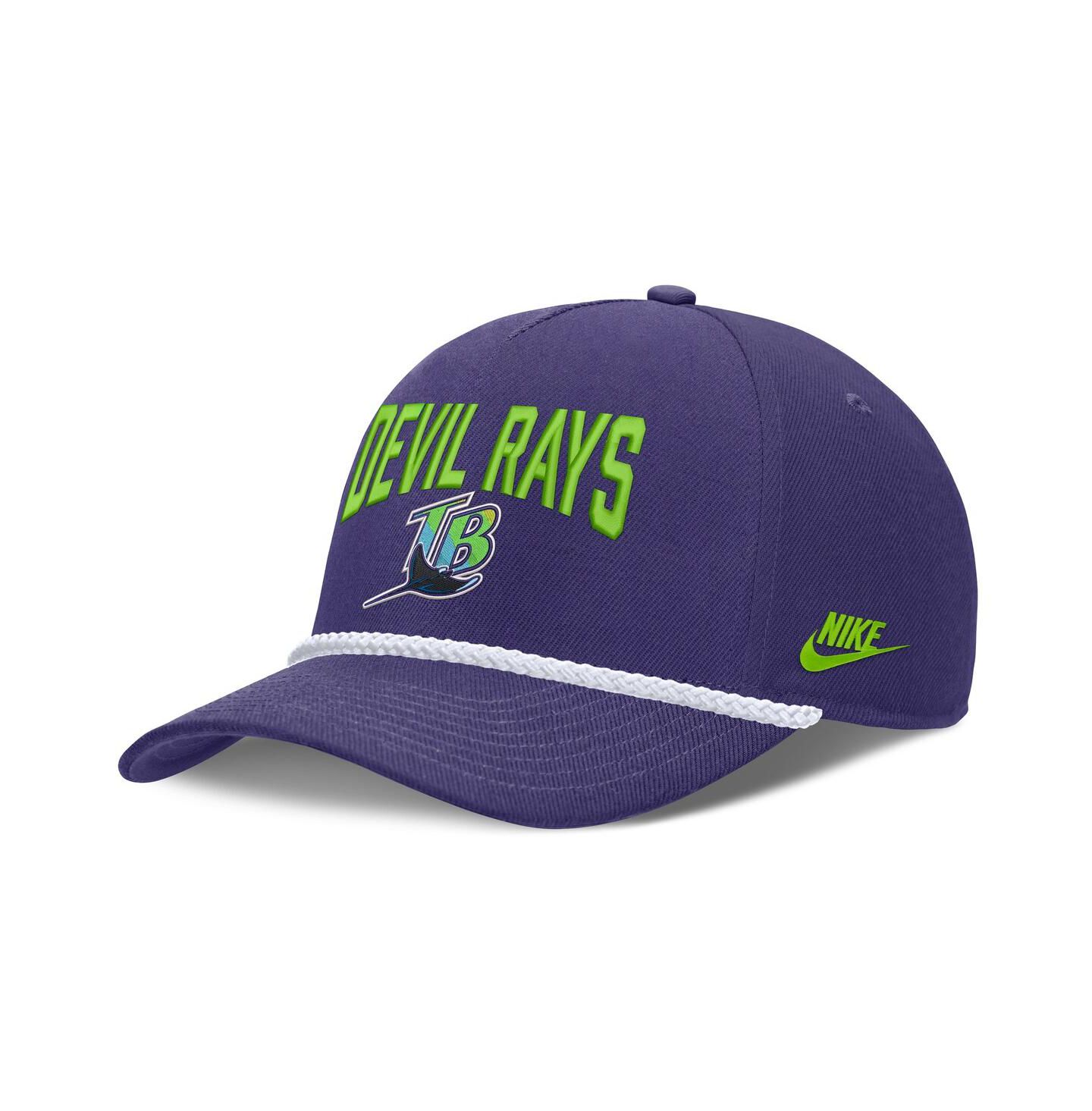 Мужская кепка Nike Purple Tampa Bay Rays Cooperstown Rise Adjustable Hat — фото 1