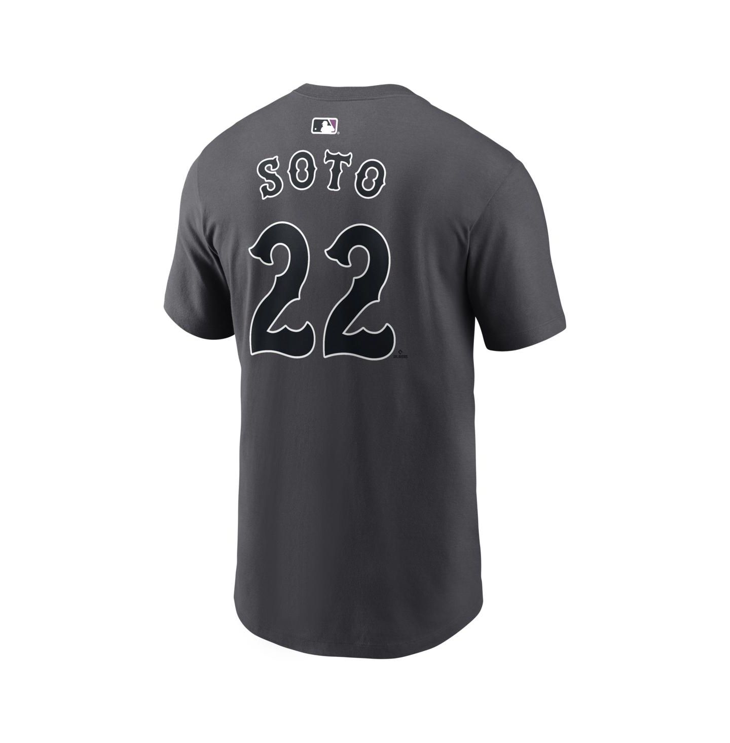 Мужская футболка Nike Juan Soto Anthracite New York Mets City Connect Name & Number — фото 3