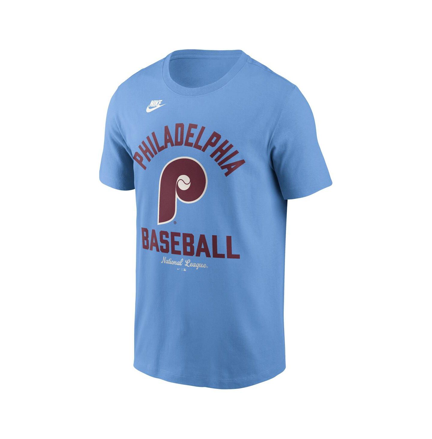 Мужская футболка Nike Light Blue Philadelphia Phillies Cooperstown Collection — фото 2