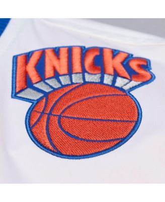 Men's Royal New York Knicks Hardwood Classics Head Coach Lightweight Satin Full-Snap Jacket