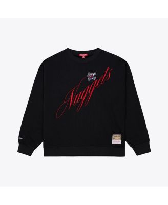 Women's Black Denver Nuggets Hardwood Classics Script Lightweight Sweatshirt