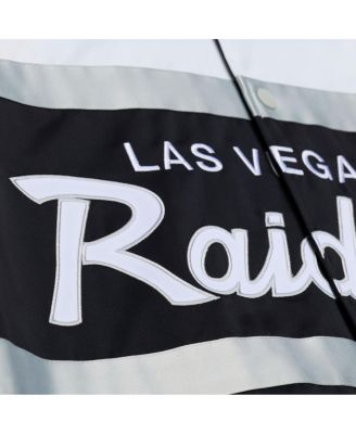 Men's Black Las Vegas Raiders Head Coach Lightweight Full-Snap Satin Jacket