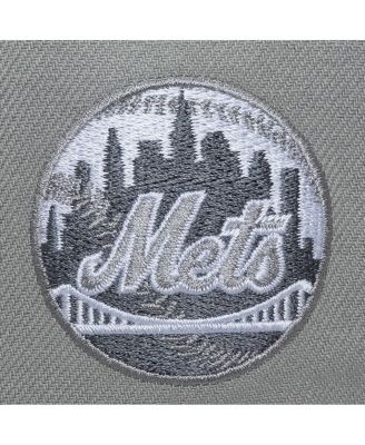 Men's Gray New York Mets Thunderstorm Head Coach Pro-Crown Adjustable Hat