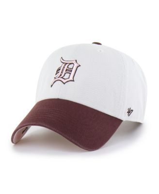 Men's and Women's Stone/Burgundy Detroit Tigers Love Letter Clean Up Adjustable Hat