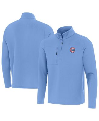 Men's Powder Blue Chicago Cubs Alternate Logo Insider Quarter-Zip