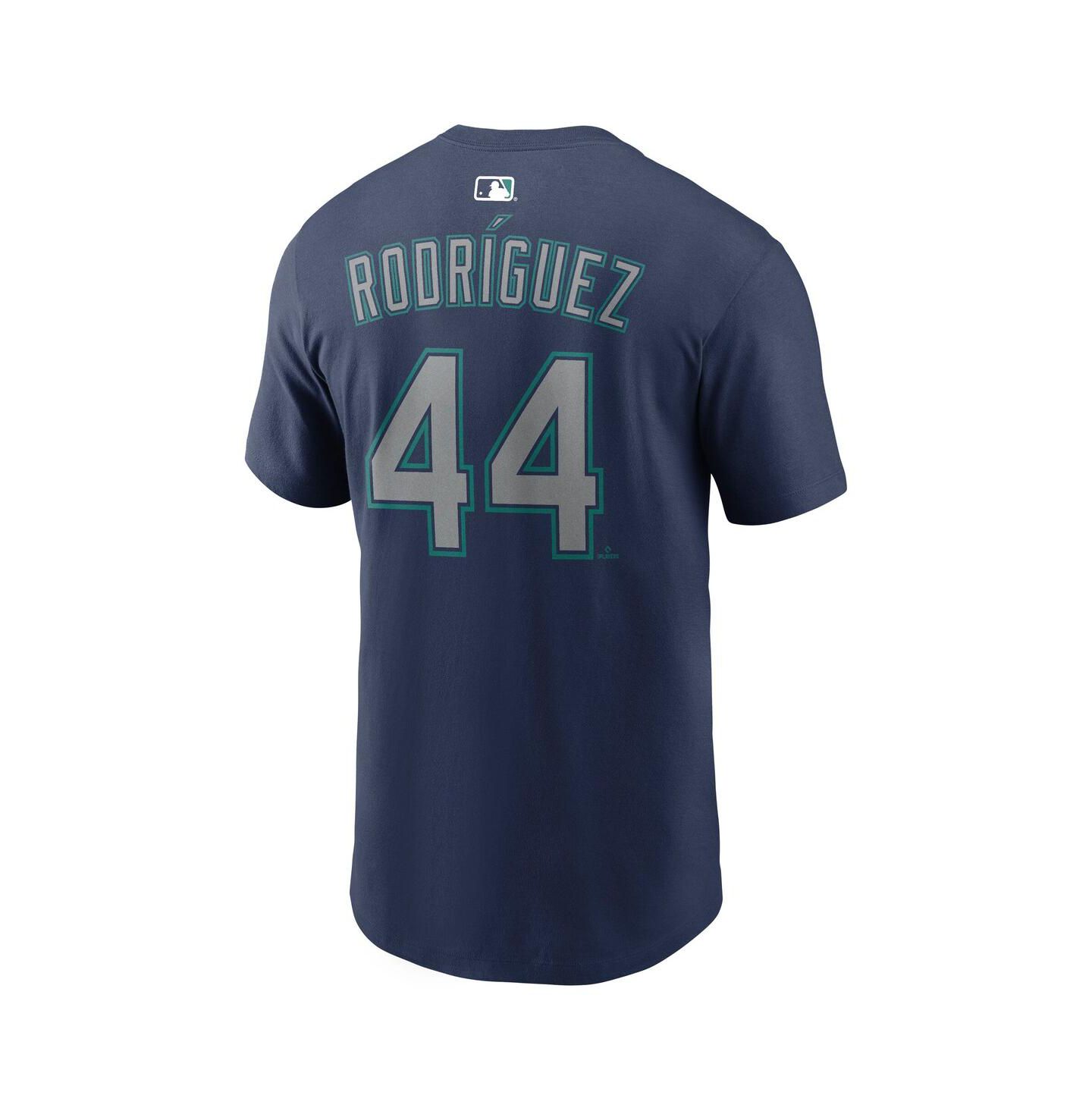 Мужская футболка Nike Julio Rodríguez Navy Seattle Mariners 50th Season Name & Number — фото 3