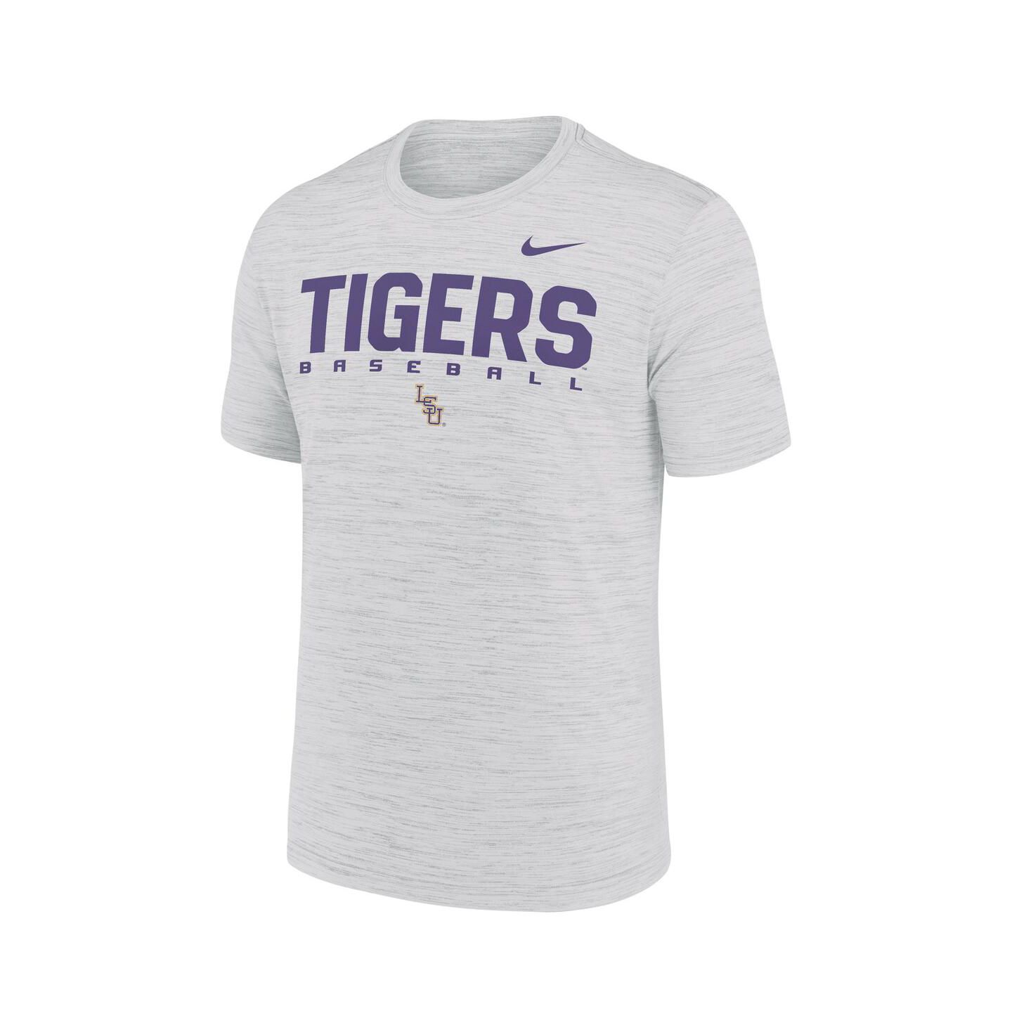Мужская футболка Nike White LSU Tigers Dugout Velocity Dri-FIT — фото 2