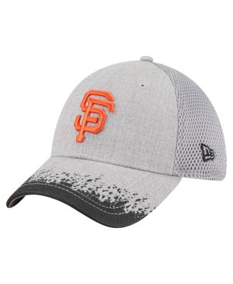 Men's Gray San Francisco Giants Visor Paint Splatter 39THIRTY Flex Hat