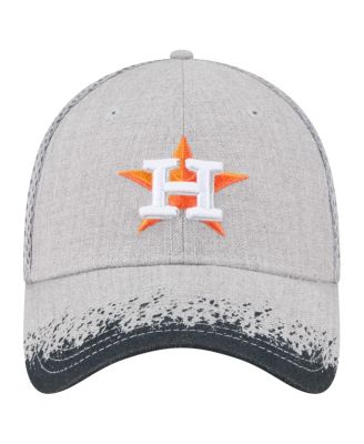 Men's Gray Houston Astros Visor Paint Splatter 39THIRTY Flex Hat